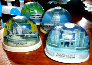 플라스틱으로 만들어진 오스트레일리아 기념품 스노 글로브