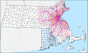 MBTA 지역, 보라색의 통근 철도 노선