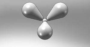 sp3 혼성화된 원자는 낮은 s-특성으로 인해 라디칼에 가장 안정적인 구조이다.