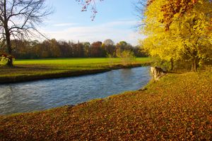 영국 정원의 가을 단풍