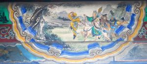 베이징 이화원의 장랑에 있는 벽화로, 서유기의 한 장면을 묘사하고 있다.