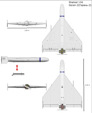 샤헤드 136/게란-2의 정사영