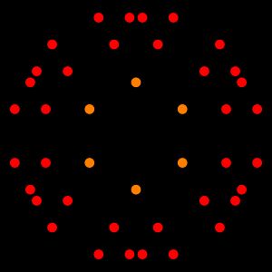면 육각형 중심 투영