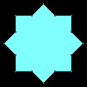 오목 아이소톡살 십육각형