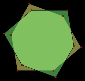 볼록 아이소톡살 육각형 2개의 합성물