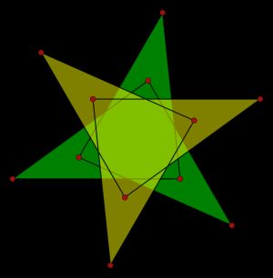 별모양 아이소톡살 육각형 2개의 합성물
