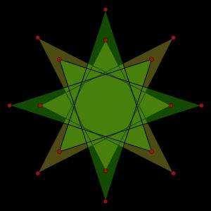 별모양 아이소톡살 팔각형 2개의 합성물