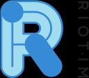 The letter "R" in a round blue shape.