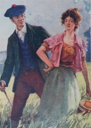 로버트 번즈의 시집(1920년)에 실린 "밀밭에서" 삽화