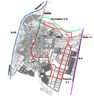파를라의 교통 트램(노면전차) 세르카니아스(근교 철도)