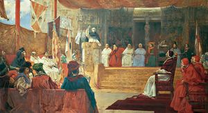 살바도르 비네그라가 묘사한 카스페 타협 선출 모습.