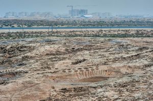 북동 해안의 제벨 자사시예에서 동쪽을 바라본 모습.