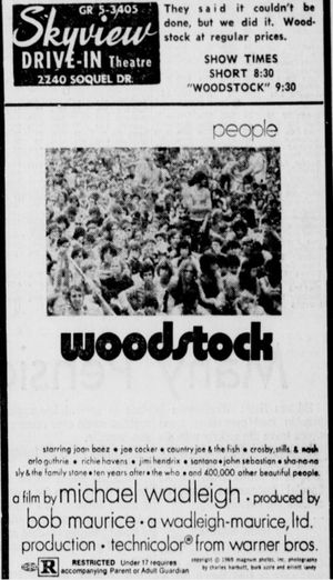 드라이브 인 1970년 광고