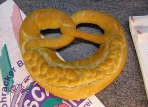 새해 슈투트가르트 빵집의 브레첼 (슈바벤)