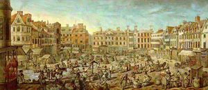 로버트 다이턴(Robert Dighton)의 1799년 작품, 노리치 시장.