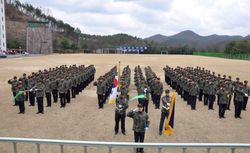 제36기 의무소방원 입교식. 경기도 소방학교.