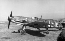 1943년 가을, 아나파에서 바르크호른이 Bf 109 조종석에 앉아있는 모습