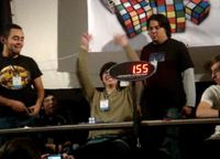 2008년 멕시칸 오픈 대회에서 멕시코의 비센테 알비테르가 1.55초의 기록을 세운 모습