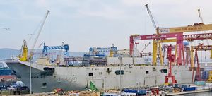  2020년 1월 9일, 이스탄불의 세데프 조선소에서 건조 중인 "아나돌루"