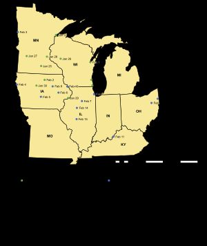 윈터 댄스 파티 투어 일정, 1959