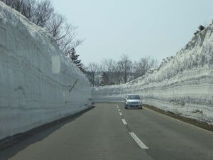 스카유 온천 근처 핫코다 골드 라인 눈 회랑