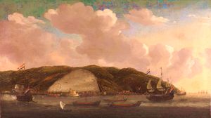 1662년, 알제 앞바다의 더 라위터르와 네덜란드 함대