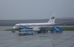 북한 고려항공의 Tu-204 여객기. 러시아는 Tu-204를 개조한 100톤 Tu-214ON 2대를 오픈 스카이 관측기로 2012년, 2013년에 인도받았다.