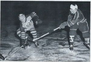 PPT의 아이스하키 선수(왼쪽)와 포린 카르후트 선수(오른쪽)