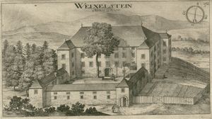 1679년 발바소르가 묘사한 바이젤슈타인 성(노비 드보르)