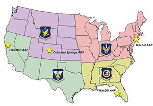 2차 세계 대전 당시의 공군 지구 및 공군 부대.