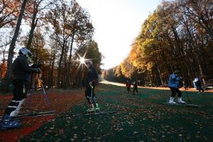 가을의 스키 슬로프