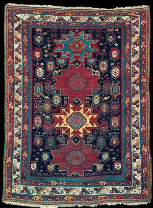 앤티크 시르반 카펫, 자잠리 마을, 샤마흐-마라자 구역, 아제르바이잔. 19세기 후반. 아제르바이잔 카펫 및 응용 예술 국립 박물관