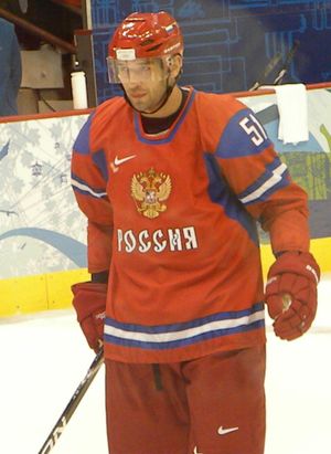 2010년 동계 올림픽 라트비아와의 경기 당시의 튜틴