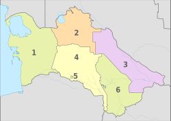 투르크메니스탄의 행정 구역