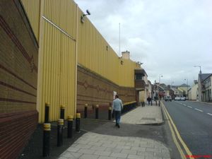 던지븐의 왕립 얼스터 경찰대(RUC) 초소 요새화 모습.