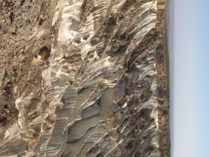 투르크메니스탄 발칸주의 얀기 칼라 협곡 벽