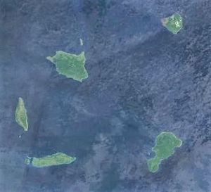 센티넬-2가 2016년에 촬영한 바부얀 제도 위성 사진