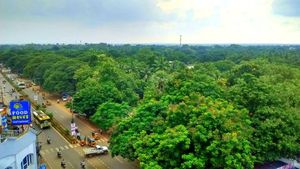 호텔 그랜드 아리아에서 바라본 경찰 구역의 모습