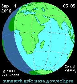 2016년 9월 1일 일식 경로
