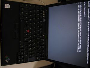 레노버 씽크패드 X60에서 실행되는 SeaBIOS 페이로드