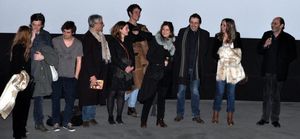 시사회에서의 출연진