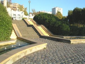 파리의 벨빌 공원 분수