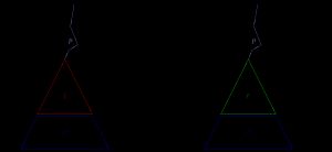 그림 1: 항에서 위치 p에서 재작성 규칙 l \longrightarrow r의 적용을 나타내는 개략적인 삼각형 다이어그램, 일치하는 치환 \sigma 포함