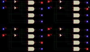 4출력 디멀티플렉서의 회로도