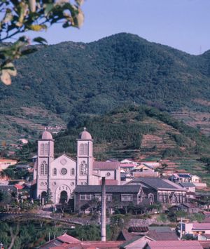 1964년의 우라카미 성당 (1980년 리모델링 이전)