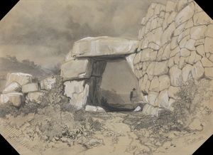 에드워드 리어가 그린 '포르타 사라체나'(Porta Saracena), 1838년 10월 6일, 세니 제작. 구글 아트 프로젝트