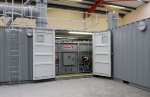 컨테이너형 폐기물 소각로의 예시 - Incinco