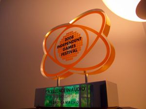  페드로 마세도 카마초가 오디오서프 작업으로 받은 IGF 2008 오디오 부문 우수상