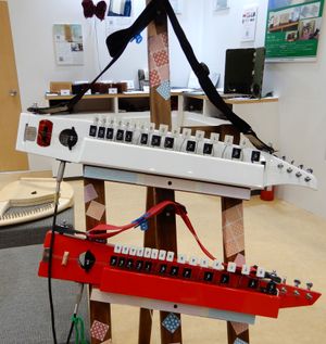 어깨에 멜 수 있는 모델.