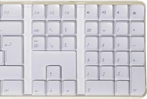 애플 프로 키보드에서 반환 키의 기호와 숫자 키패드의 입력 키를 보여줍니다.